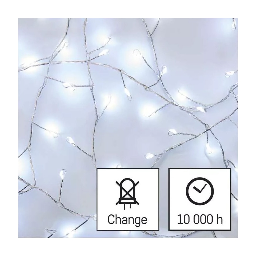 Catena luminosa di Natale a LED 100xLED/3xAA 2,7 m bianco freddo