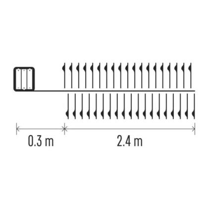 Catena luminosa di Natale a LED 100xLED/3xAA 2,7 m bianco freddo