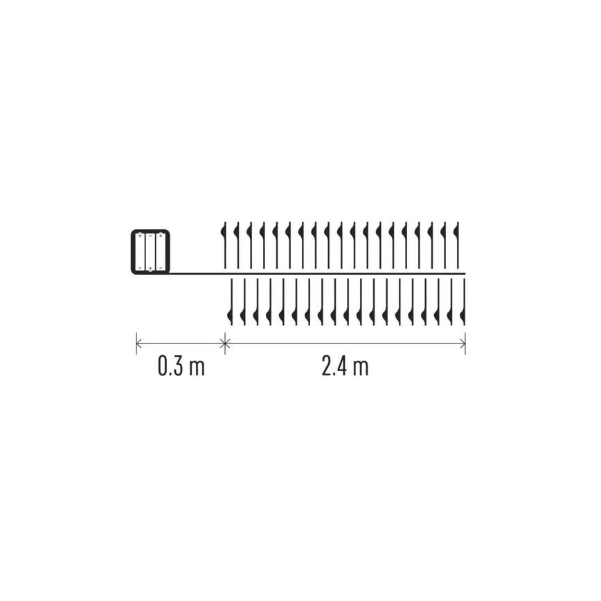 Catena luminosa di Natale a LED 100xLED/3xAA 2,7 m bianco freddo