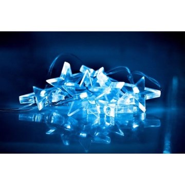 Catena luminosa LED 10xLED/2xAA 2,5 m blu