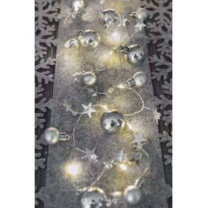 Catena luminosa LED 20 luci, 2x AA, 2,2 m, bianco caldo