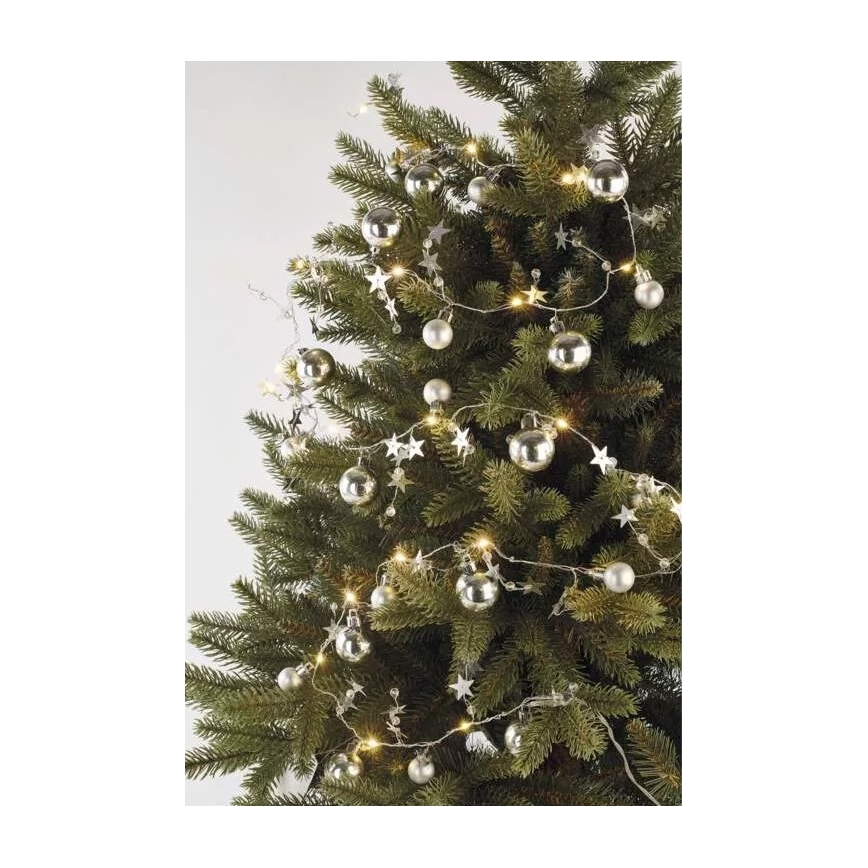 Catena luminosa LED 20 luci, 2x AA, 2,2 m, bianco caldo