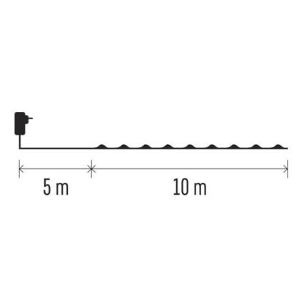 Catena luminosa LED da esterno 100xLED/15m IP44 bianco freddo