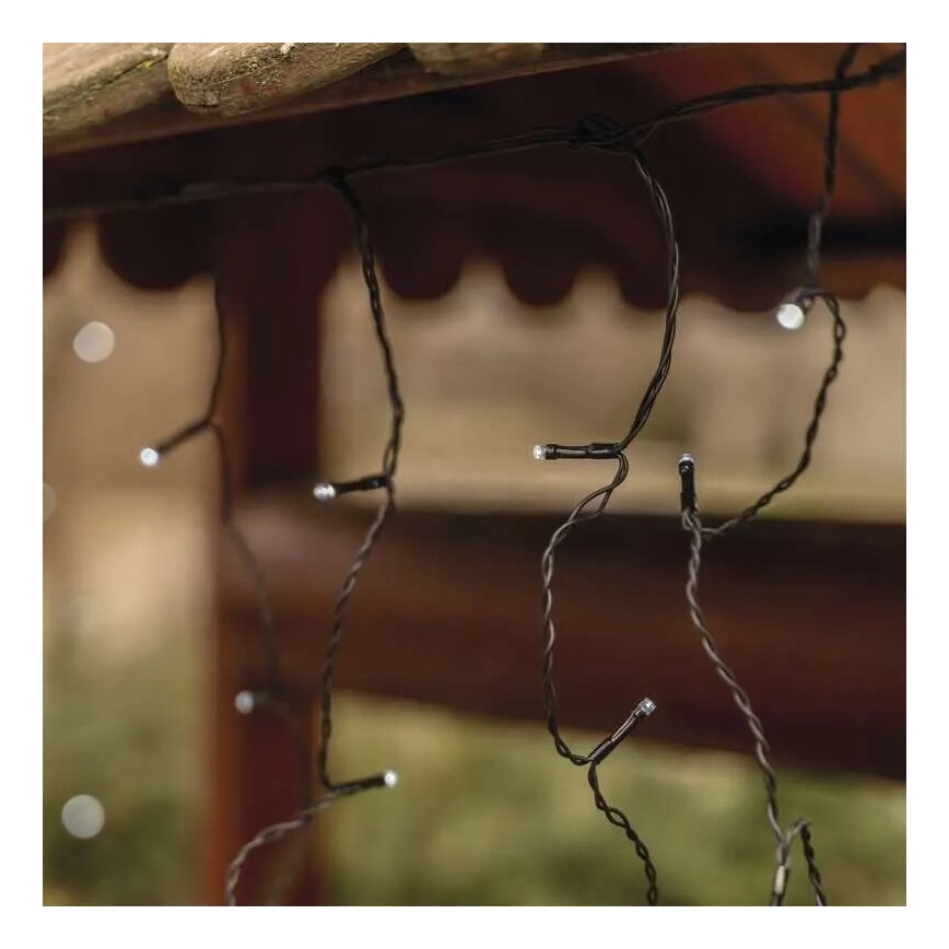 Catena luminosa LED da esterno 100xLED/2,5x0,9m IP44 bianco freddo