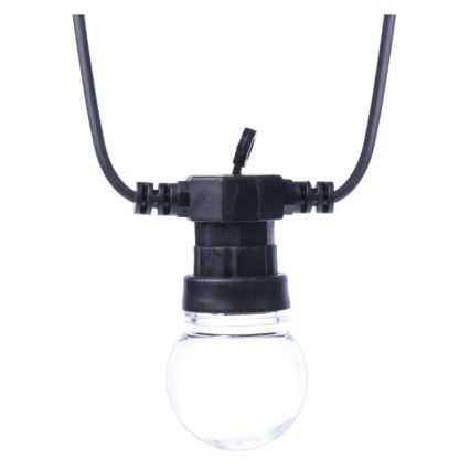 Catena luminosa LED da esterno 10xLED/10m IP44 trasparente