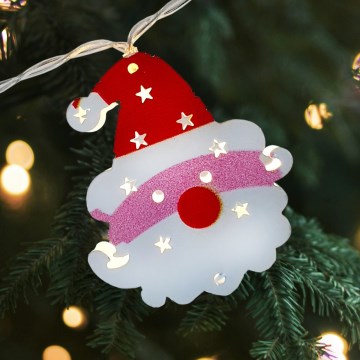 Catena luminosa LED da esterno 10xLED / 2xAA, 1,65 m, IP44, bianco caldo, modello Santa