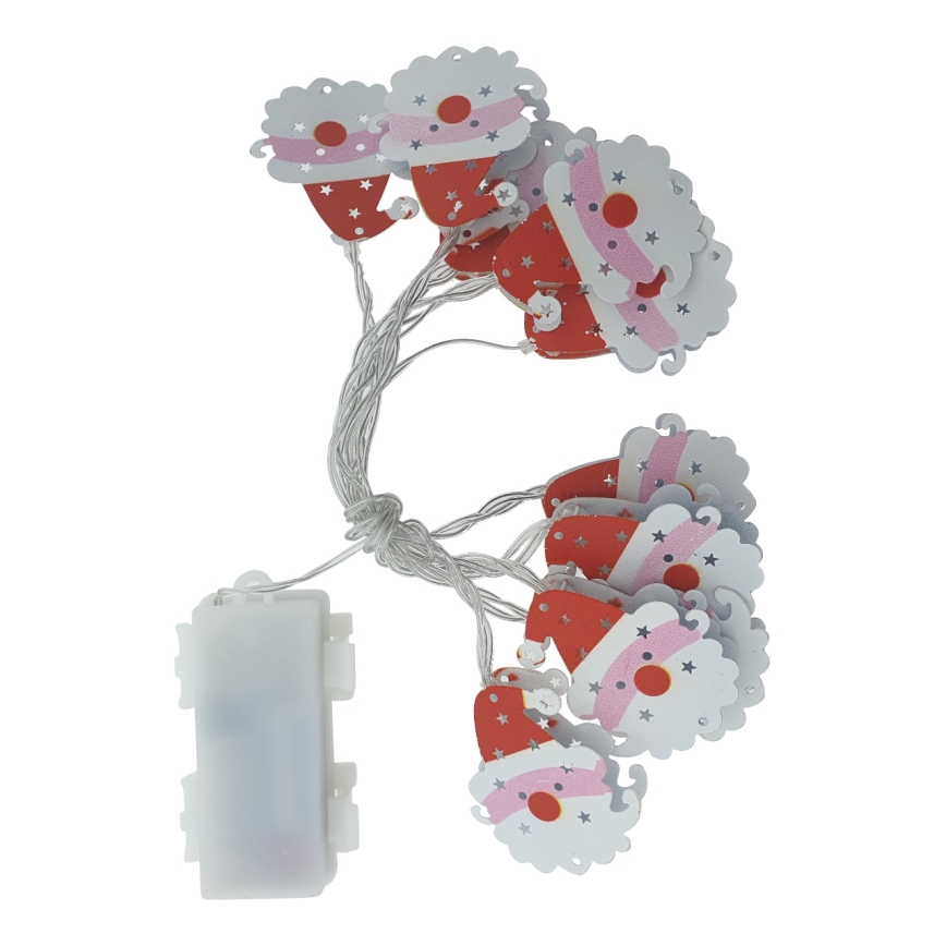 Catena luminosa LED da esterno 10xLED / 2xAA, 1,65 m, IP44, bianco caldo, modello Santa