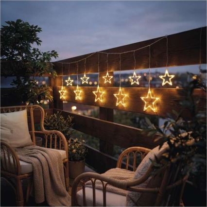 Catena luminosa LED da esterno 125 LED/1,9 m IP44 bianco caldo