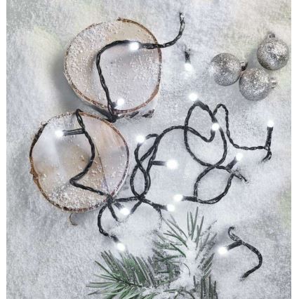 Catena luminosa LED da esterno 180 LED/8 modalità 23 m IP44 bianco freddo