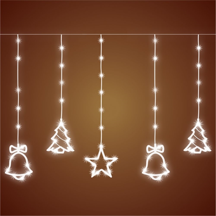 Catena luminosa LED da esterno, 186 LED, 7 m, IP44, bianco freddo