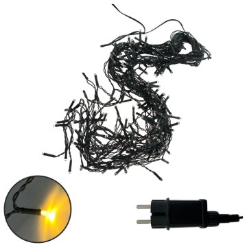 Catena luminosa LED da esterno 200 LED/230 V 7,6 m IP44 nero