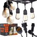 Catena luminosa LED da esterno 20xE27/1W/230V 11,44 m IP44 nera