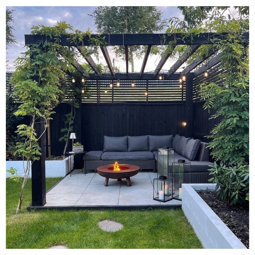 Catena luminosa LED da esterno 20xE27/1W/230V 11,44 m IP44 nera