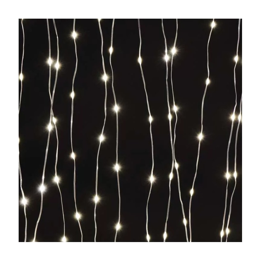 Catena luminosa LED da esterno 240 LED/8 funzioni 6,7 m IP44 bianco caldo