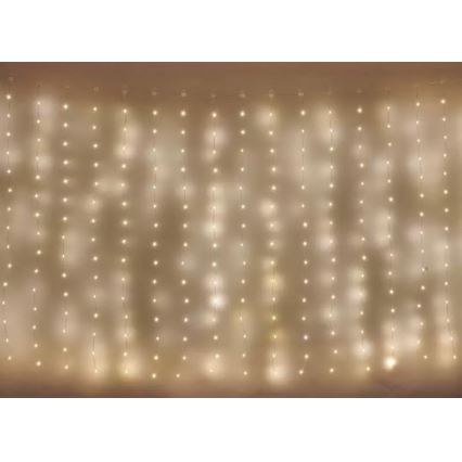 Catena luminosa LED da esterno 240 LED/8 funzioni 6,7 m IP44 bianco caldo