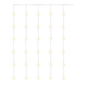 Catena luminosa LED da esterno 30 LED, 3,9 m, IP44, a forma di stelle