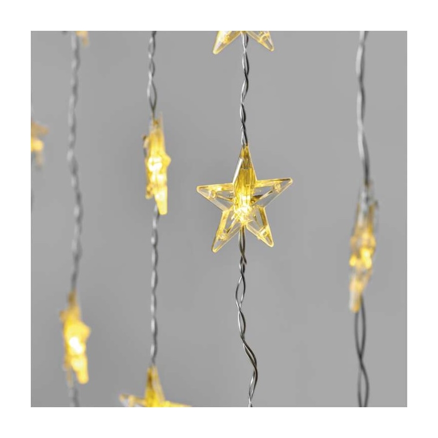 Catena luminosa LED da esterno 30 LED, 3,9 m, IP44, a forma di stelle