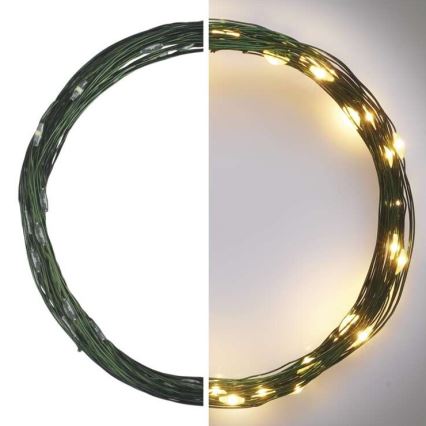 Catena luminosa LED da esterno 40xLED/9m IP44 bianco caldo