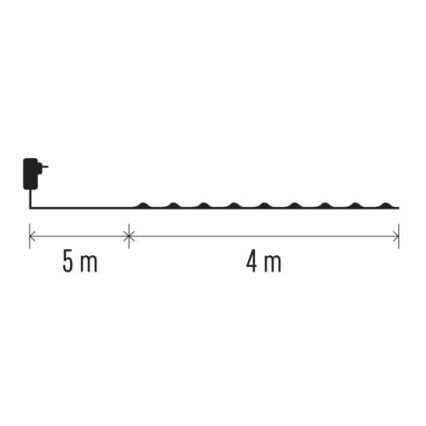Catena luminosa LED da esterno 40xLED/9m IP44, bianco caldo