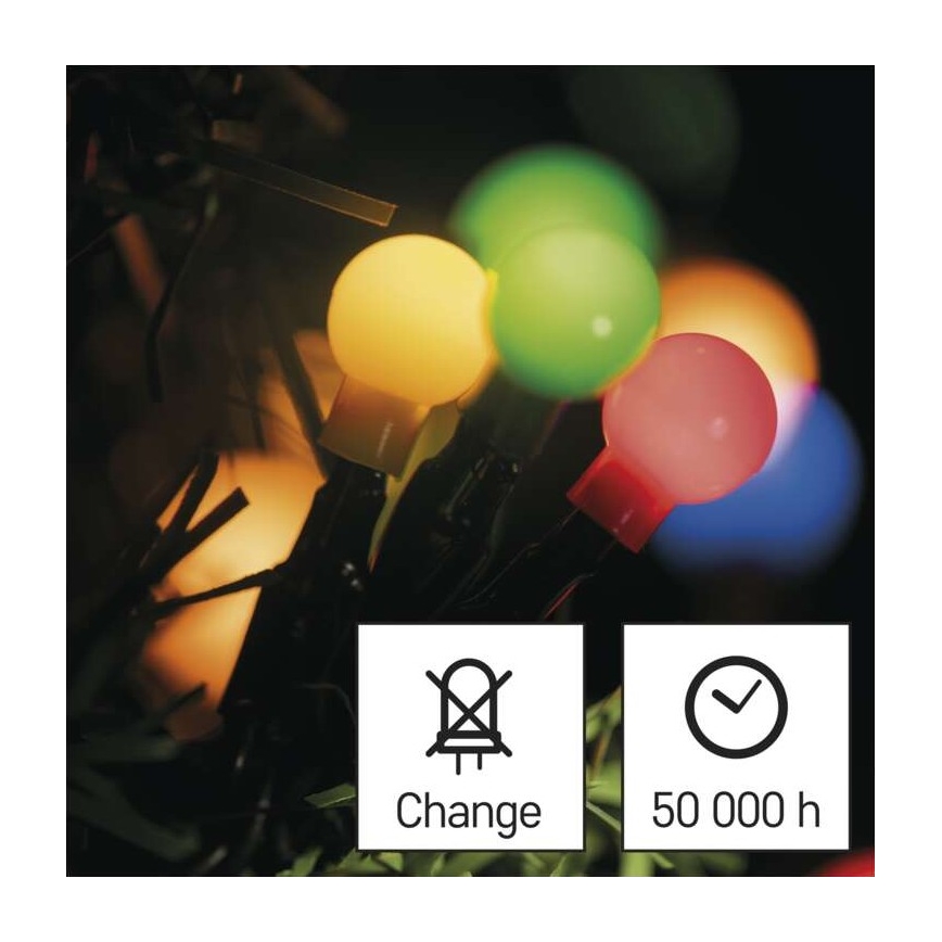 Catena luminosa LED da esterno 480xLED/53m IP44 multicolore