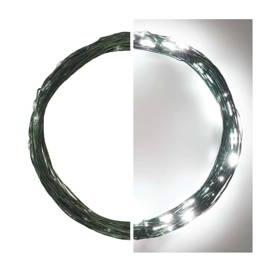 Catena luminosa LED da esterno, 75 LED su 12,5 m, IP44, bianco freddo