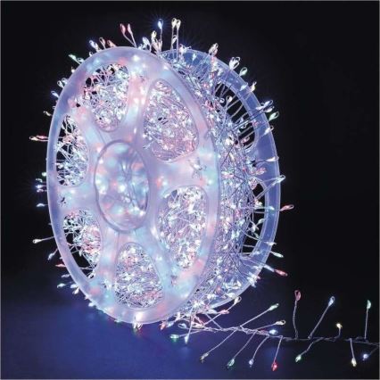 Catena luminosa LED da esterno 960xLED/8 funzioni 9,6m IP44 multicolore