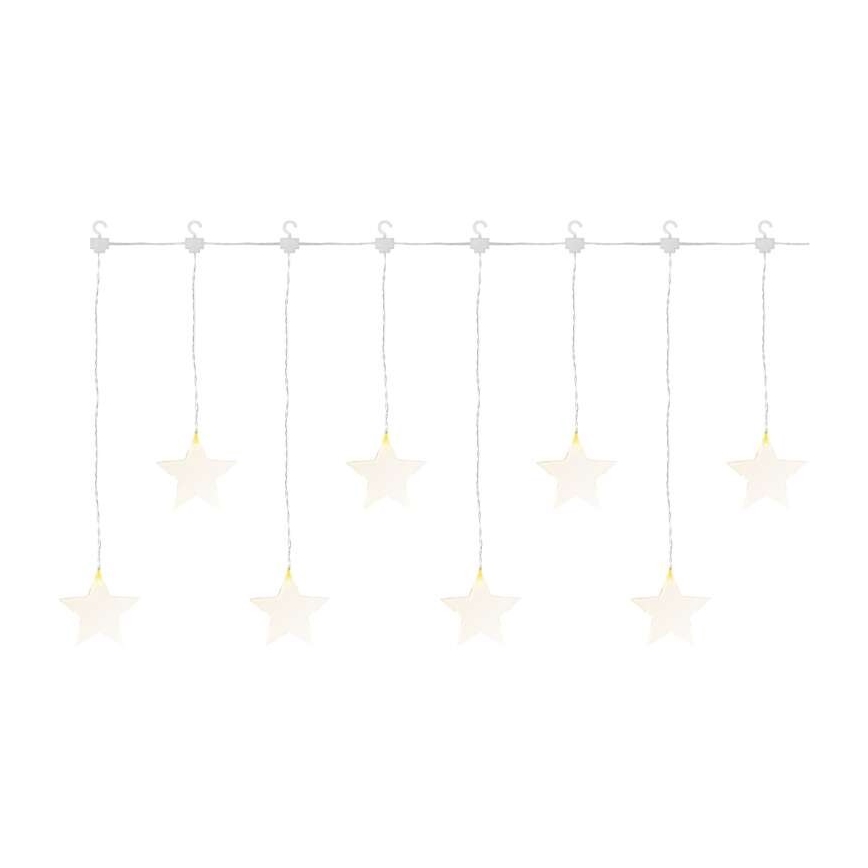 Catena luminosa LED da esterno a forma di stelle 8xLED/5,84m IP44