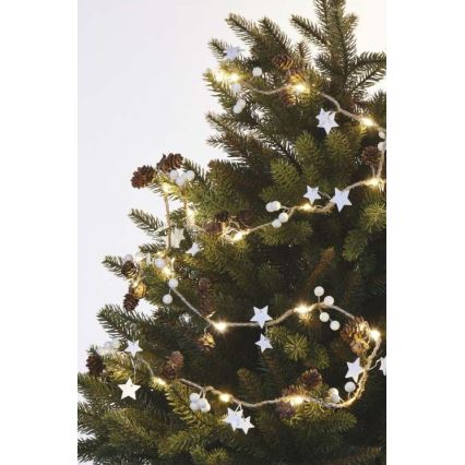 Catena luminosa LED natalizia 20xLED/2xAA 2m