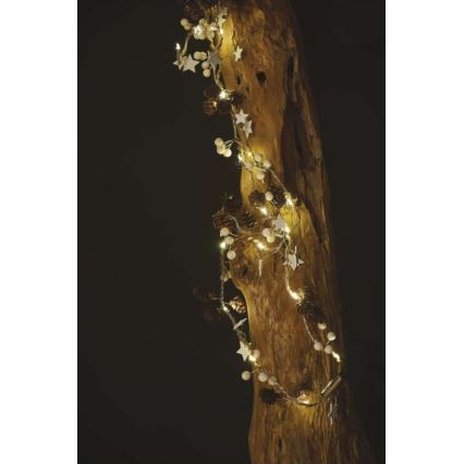 Catena luminosa LED natalizia 20xLED/2xAA 2m
