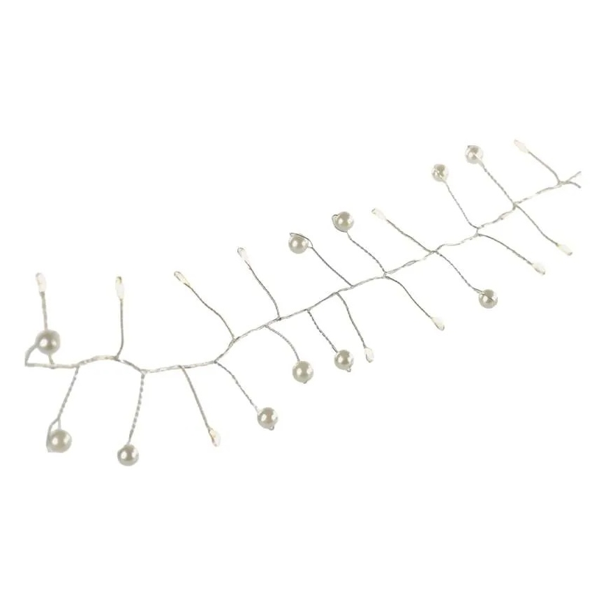Catena luminosa LED natalizia, 40 LED, 1,5 m, alimentazione 3x AA, bianco caldo