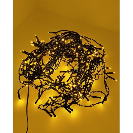 Catena luminosa LED natalizia da esterno 200 LED/230V 7,6 m IP44 nera