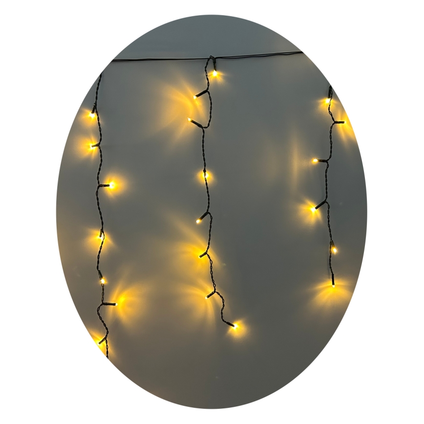 Catena luminosa LED natalizia da esterno 200 LED/230V 7,6 m IP44 nera