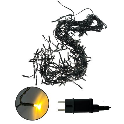 Catena luminosa LED natalizia da esterno 200 LED/230V 7,6 m IP44 nera