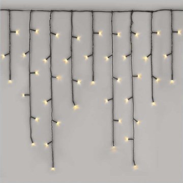 Catena luminosa LED natalizia da esterno 200 LED/8 modalità 8,6 m IP44 bianco caldo