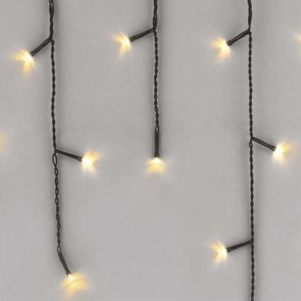 Catena luminosa LED natalizia da esterno 200 LED/8 modalità 8,6 m IP44 bianco caldo