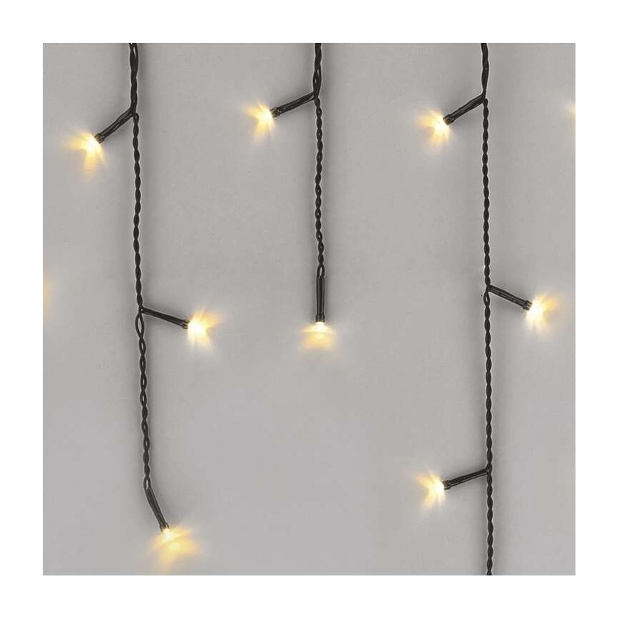 Catena luminosa LED natalizia da esterno 200 LED/8 modalità 8,6 m IP44 bianco caldo