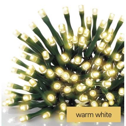 Catena luminosa LED natalizia da esterno 200 LED/8 modalità 8,6 m IP44 bianco caldo