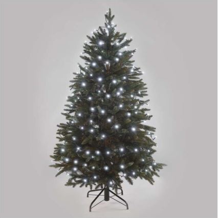 Catena luminosa LED natalizia per esterni, 180 LED / 8 modalità, 23 m, IP44, bianco freddo