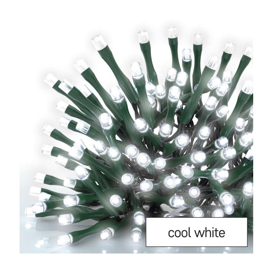 Catena luminosa LED natalizia per esterni, 180 LED / 8 modalità, 23 m, IP44, bianco freddo