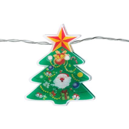 Catena luminosa LED per albero di Natale 10xLED/2xAA 1,35 m luce calda