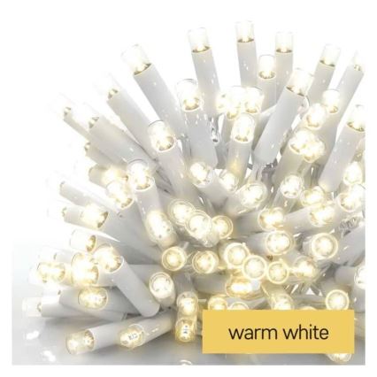 Catena luminosa LED per esterni 100 LED/10 m IP44, bianco caldo
