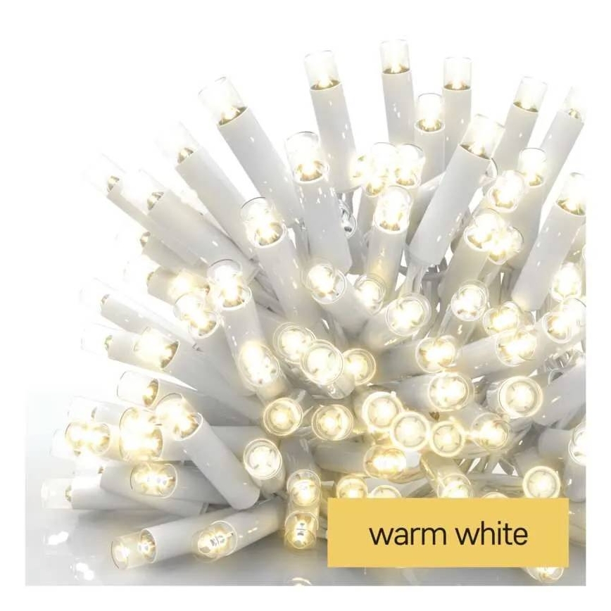 Catena luminosa LED per esterni 100 LED/10 m IP44, bianco caldo