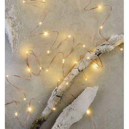 Catena luminosa LED per esterni 100xLED/15m IP44, bianco caldo