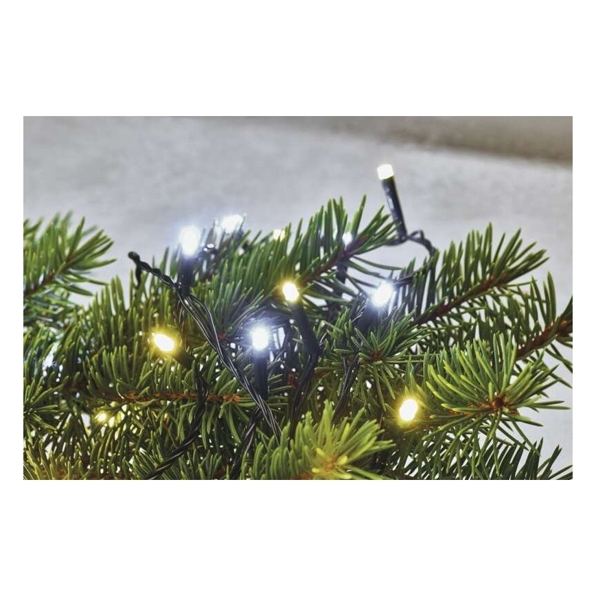 Catena luminosa LED per esterni 120xLED/2 funzioni 17m IP44 bianco caldo/freddo