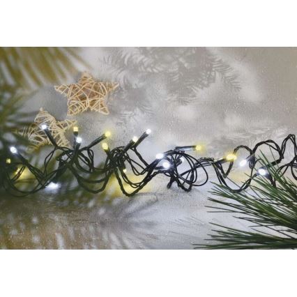 Catena luminosa LED per esterni 120xLED/2 funzioni 17m IP44 bianco caldo/freddo