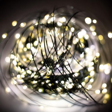 Catena luminosa LED per esterni 1500 LED/230 V, 8 funzioni, 153 m, IP44, bianco caldo + telecomando