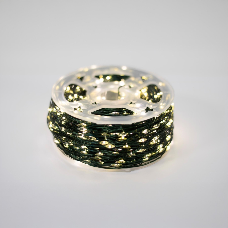 Catena luminosa LED per esterni 1500 LED/230 V, 8 funzioni, 153 m, IP44, bianco caldo + telecomando
