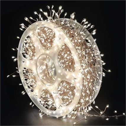 Catena luminosa LED per esterni 1920xLED/8 funzioni 19,2m IP44 bianco caldo