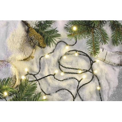 Catena luminosa LED per esterni 240 LED, 8 modalità, 29 m, IP44, bianco caldo
