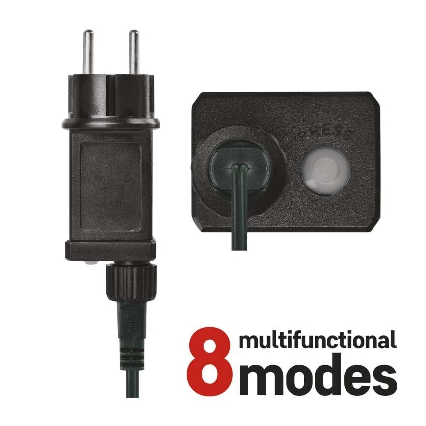 Catena luminosa LED per esterni 240 LED, 8 modalità, 29 m, IP44, bianco caldo